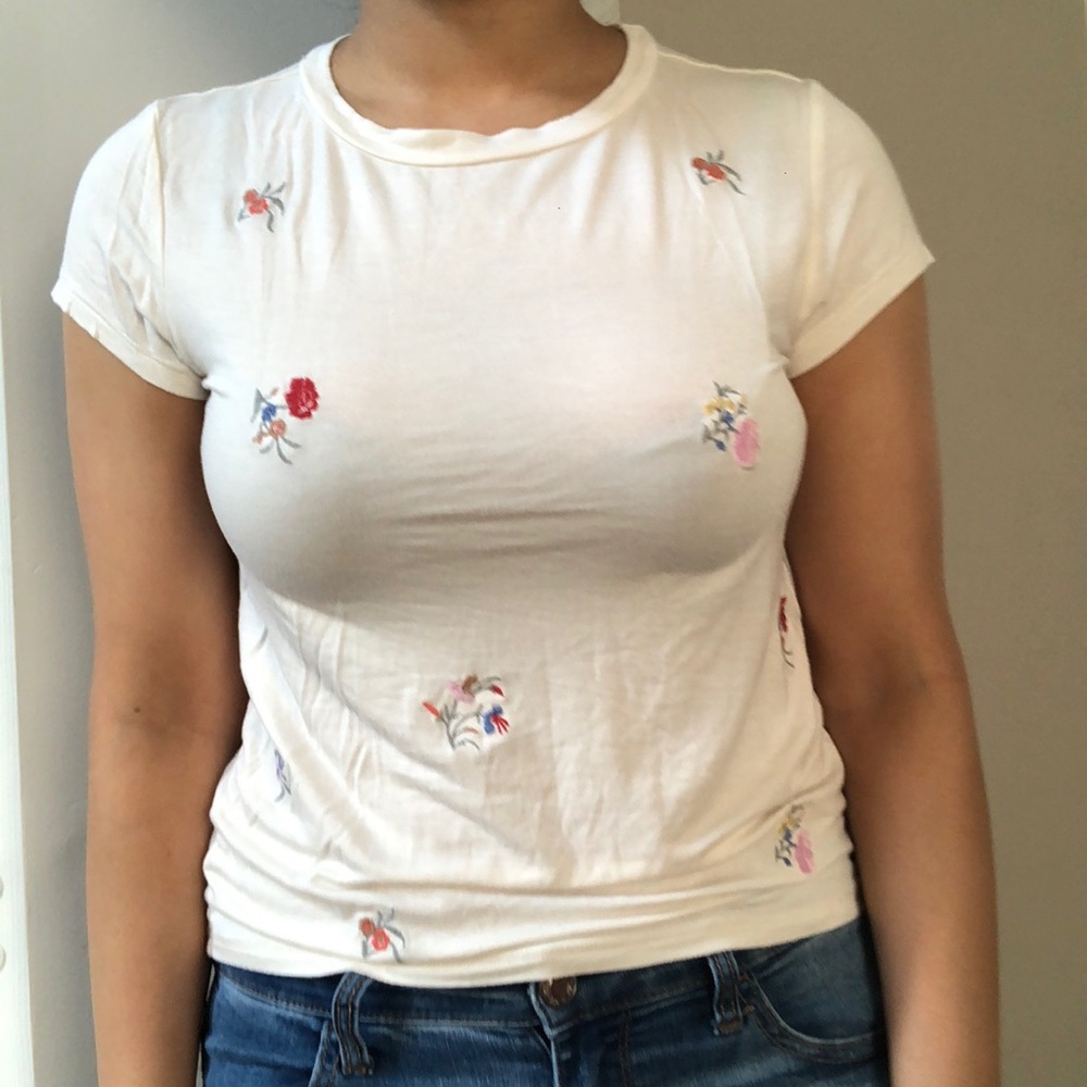 Cream floral top